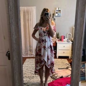 by & by high low formal dress